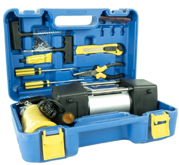 KOMPRESÖR+TAMİR KİTİ DC 12V 150 PSI (2 PİSTON) SENTİNEL