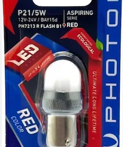 P21 5W 12-24V KIRMIZI FLASH TEKLİ BLISTER