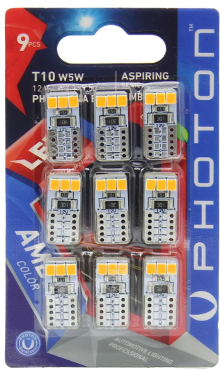 T10 W5W 12V 10SMD LED AMBER 9 LU BLISTER