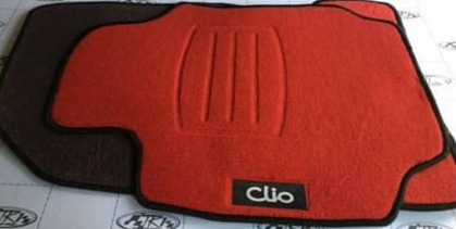CLİO 2 SEDAN KIRMIZI HALI PASPAS SİYAH KENARLI