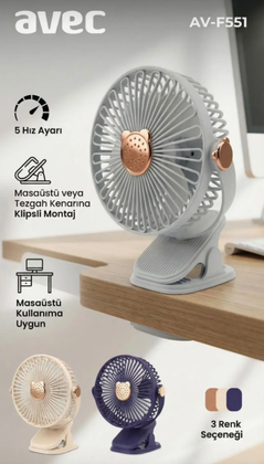 USB SARJLI FAN AVEC AV-F551