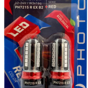 T20 W21 5W KIRMIZI EXCLUSIVE 12V-24V LED 2 Lİ BLISTER