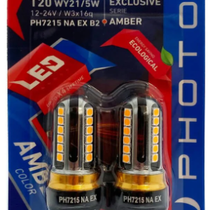 T20 W21 5W AMBER EXCLUSIVE 12V-24V LED 2 Lİ BLİSTER