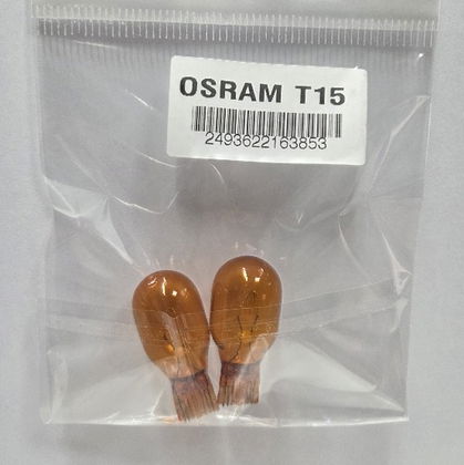 OSRAM T15 TURUNCU 12V WY16W DİPSİZ BÜYÜK AMPUL (2'Lİ)
