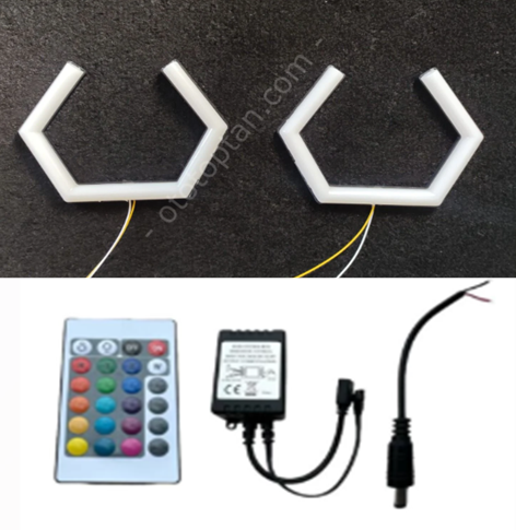 W SERİSİ 125 MM 2LI SET RGB KUMANDALI ANGEL HALKA