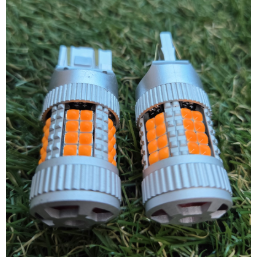 40 LEDLİ FANLI 12V-24V T20 AMPUL TURUNCU DAMLA LED