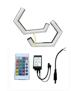 G SERİSİ 125 MM 2LI SET RGB KUMANDALI ANGEL HALKA