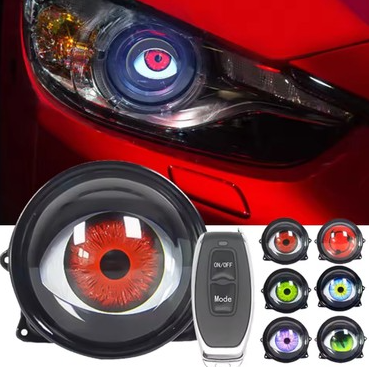 ANİMASYONLU ŞEYTAN GÖZÜ SİS LAMBASI 12V 6 MODLU KUMANDALI