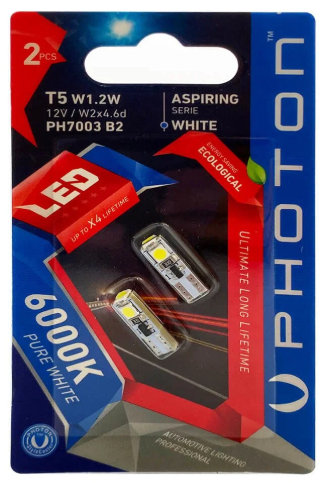 T5 12V 1.2W 3 SMD LED 2 Lİ BLISTER