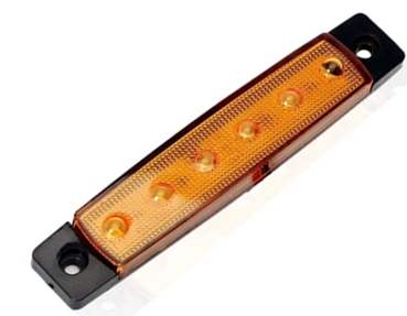 PARMAK LED AMBER 12V 10 CM 6 LED