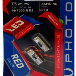 T5 12V W1.2W KIRMIZI 3 SMD LED 2 Lİ BLISTER
