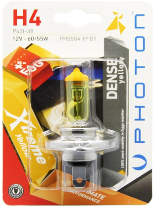 H4 12V 60/55W XTREME YELLOW (TEKLİ BLISTER)