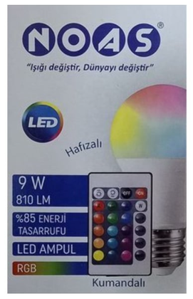 UZAKTAN KUMANDALI AMPUL 9W RGB