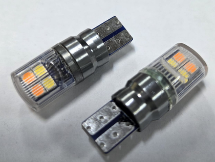 T10 2 RENK LED PARK AMPULÜ CANBUS (AÇ-KAPA TURUNCU-BEYAZ) COLORED VRPRO