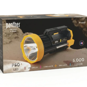 USB SARJLI SOLAR EL FENERİ PANTHER PT-8162