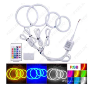 125 MM 4LU SET YUVARLAK RGB KUMANDALI ANGEL HALKA
