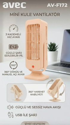 USB SARJLI FAN AVEC AV-F172