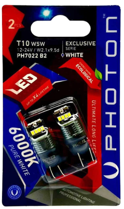 T10 W5W 12-24V 4+4+4 LED EXLUSIVE (2'Lİ BLISTER)