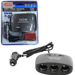 CARUB ARAÇ ÇAKMAKLIK ÇOĞALTICI USB SOKETLİ (12V-24V)